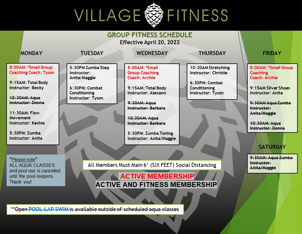 Classes – Village Fitness | Medford, Oregon